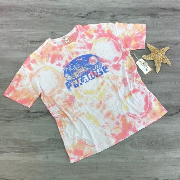 🔆BILLABONG🔆 SUN AND SEA SHORT SLEEVE TIE DYE - Picture 2 of 12